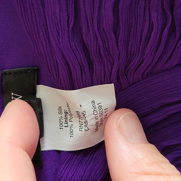 Purple JCrew silk dress siz 0 - Picture 5 of 7